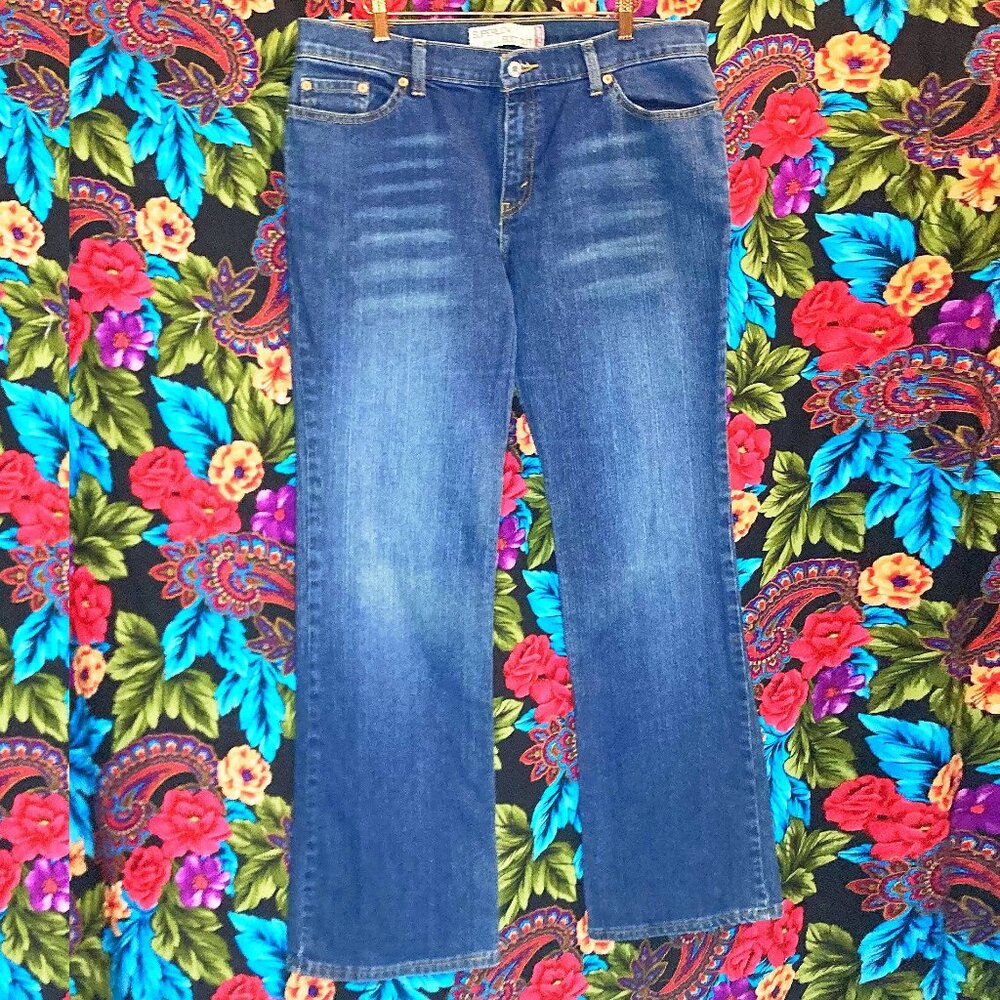 WOMEN'S LEVIS JEANS SUPERLOW BOOTCUT ** 518 ** DENIM JEANS WOMENS SIZE 13 L